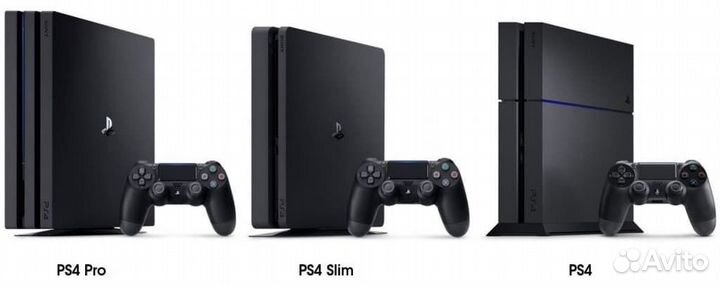 PlayStation 4 Fat / Slim / Pro + 2 геймпада