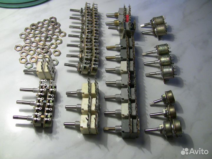 Аудио переменные, сдвоенные ползунковые резистор