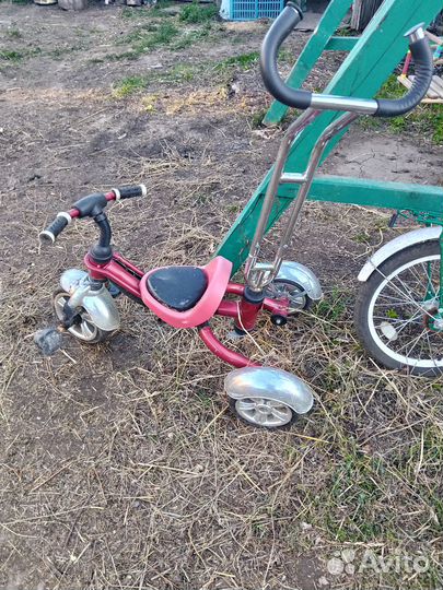 Детский велосипед с ручкой бу