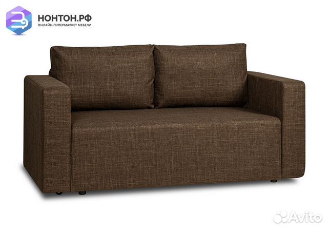 Диван еврокнижка Плей коричневый