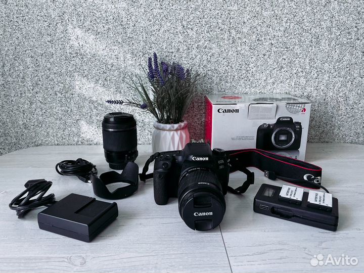 Canon EOS 77D kit 18-55 + tamron 18-200