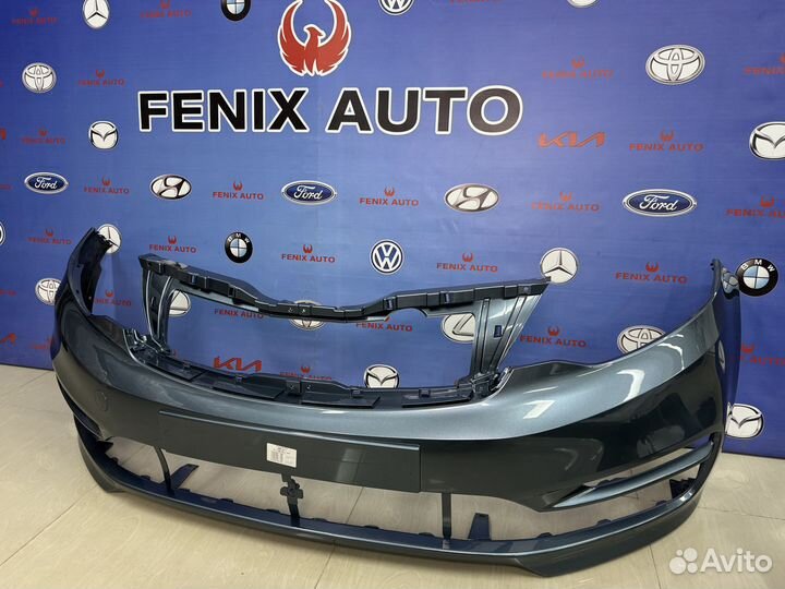 Бампер передний Kia Rio 3 с 15-17 цвет Голубой