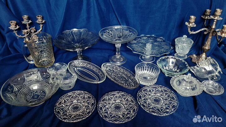 Набор посуды СССР, советское стекло