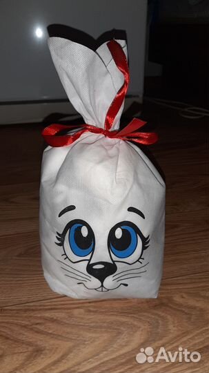 Новогодняя шапка,шарф и рукавицы зайца