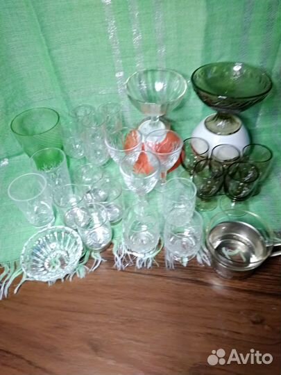Бокалы фужеры рюмки стопки хрусталь стекло СССР