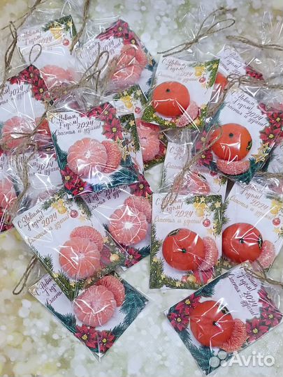 Мыльный комплимент, мандарин, новый год