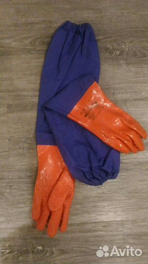 Перчатки для рыбообработки с нарукавниками,р.10