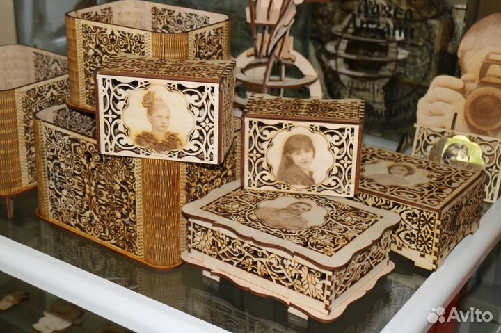 Шкатулки деревянные