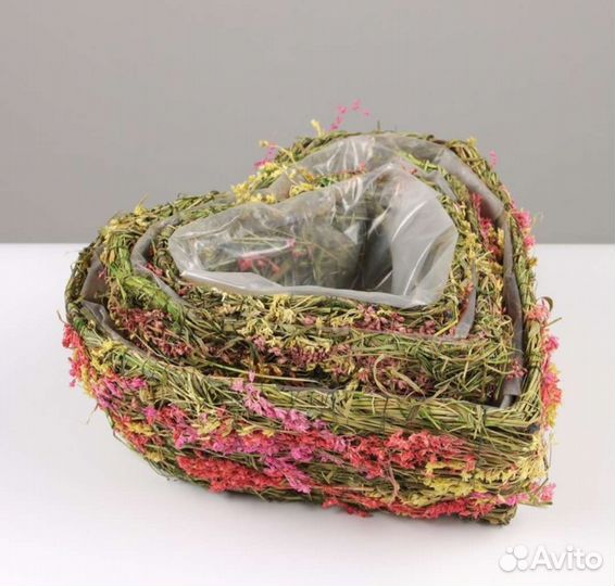 Кашпо плетеное