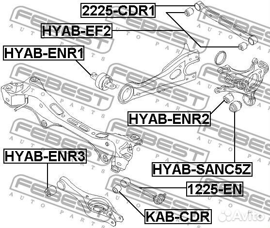 Сайлентблок заднего поперечного рычага