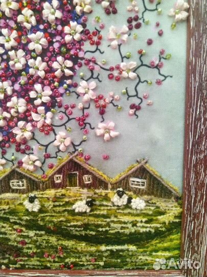 Картина вышивка ручная работа