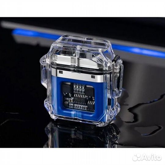 Зажигалка Usb плазменная 2 дуги с фонариком Огонь