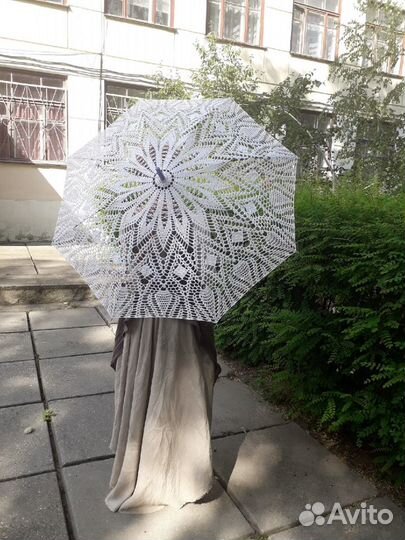 Вязаный зонт зонт