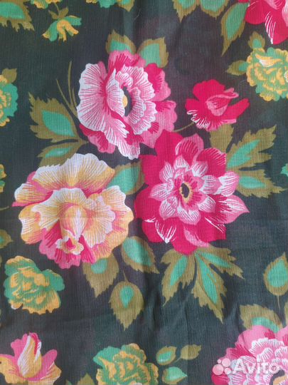 Ткань крепдешин СССР (натуральный шёлк)