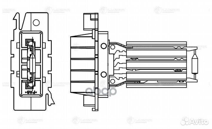 Резистор э/вент. отоп. для а/м Citroen Berlingo