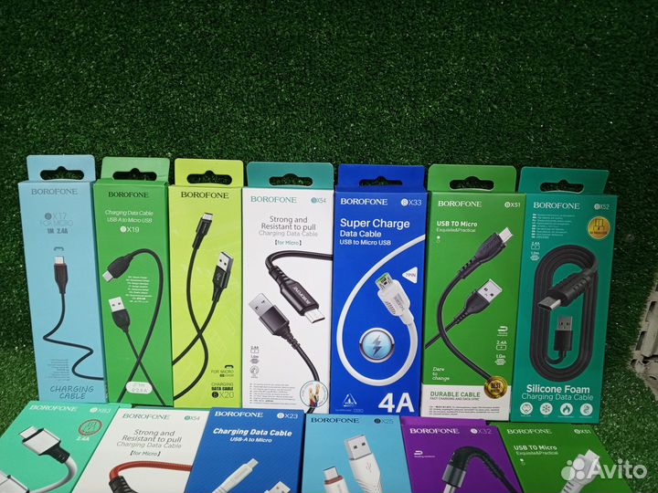 Кабели зарядки телефонов Micro USB в ассортименте