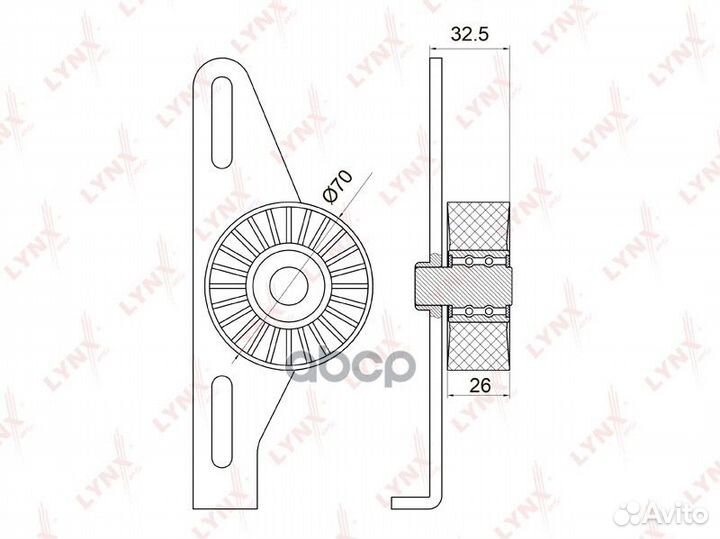 Ролик натяжной / приводной подходит для renault