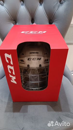 Шлем хоккейный детский юниорский CCM белый