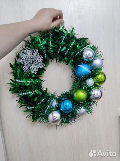 Поделка в школу, сад/ венок/ декор на новый год