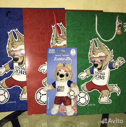 Талисман Волк Забивака Чм Фифа 2018 плюшевый 16 см