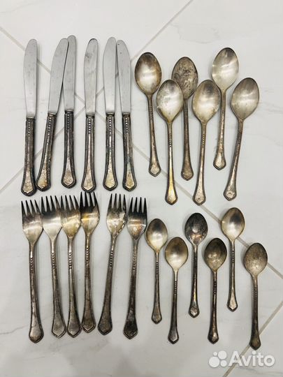 Мельхиоровые столовые приборы СССР