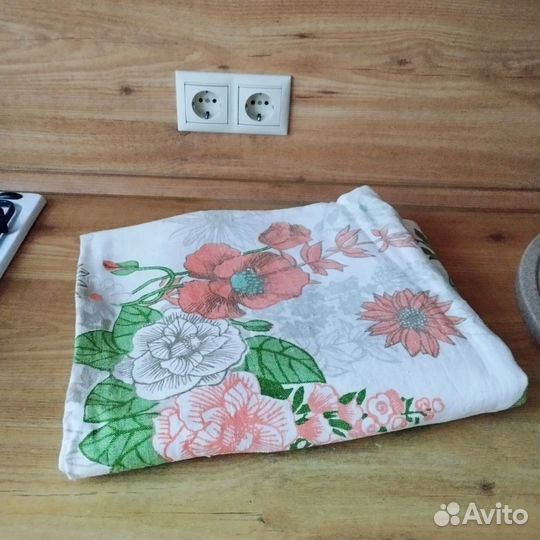 Штора Лён СССР Маки