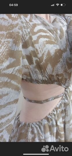 Летнее платте в пол, с вырезами