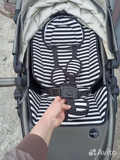 Коляска 2 в 1 эко кожа