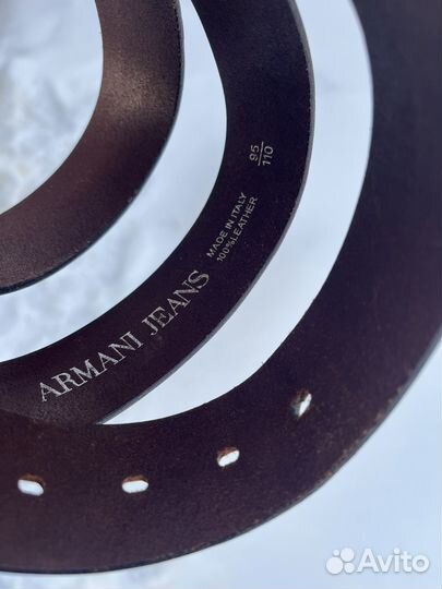 Ремень кожаный Armani Jeans Italy оригинал