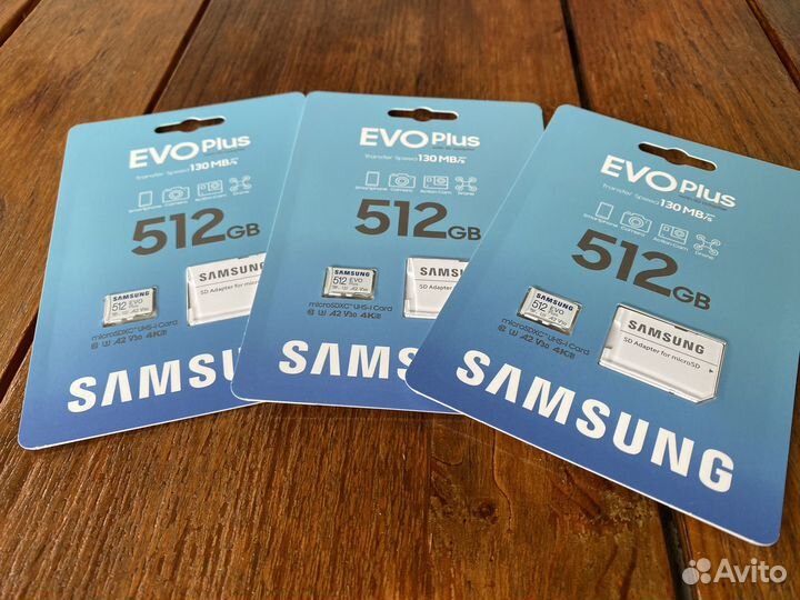 Карта памяти MicroSD Samsung EVO Plus 512 гб