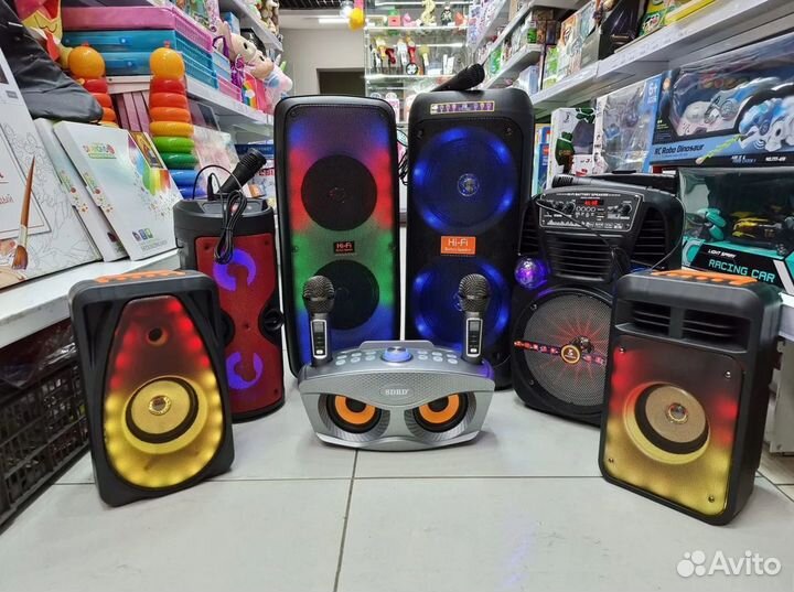 Колонки блютуз с микрофоном на аккумуляторе Новые