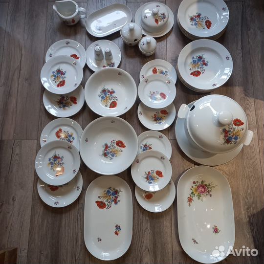 Маки Васильки сервиз Kahla фарфор DDR