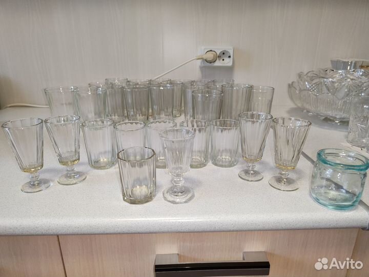Стаканы,рюмки,лафитники граненые СССР