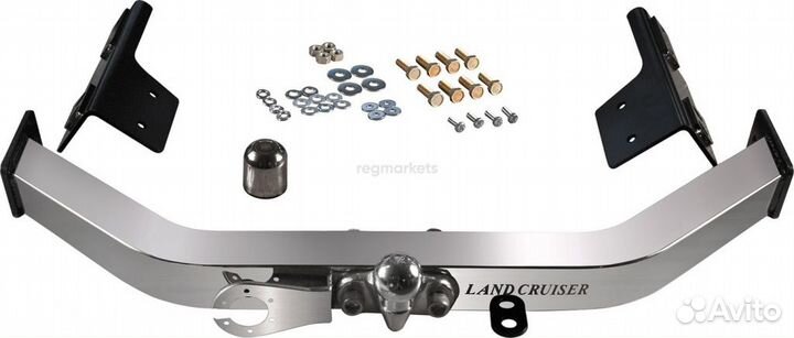 Фаркоп на Toyota Prado 150 с открытой нерж. балкой