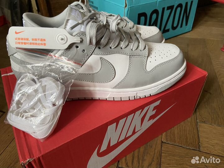 Кроссовки nike dunk low retro gray