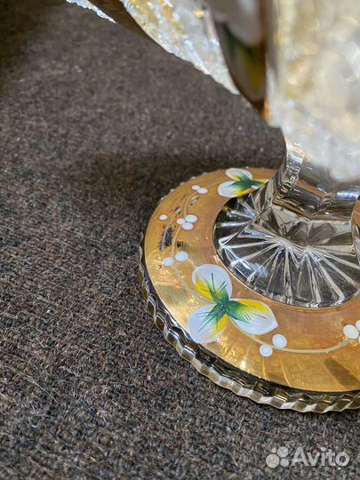 Ваза для фруктов хрусталь