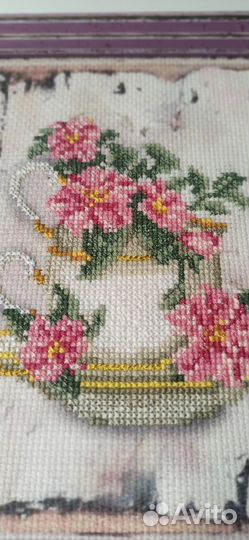 Вышивка крестом стиль шеби шик, прованс