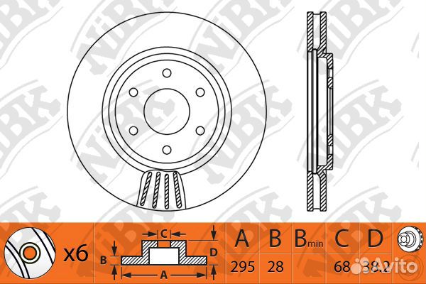Диск тормозной NiBK RN1317 RN1317 NiBK