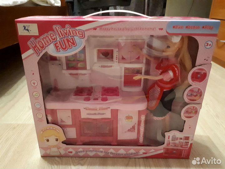 Набор - кухня и кукла повар