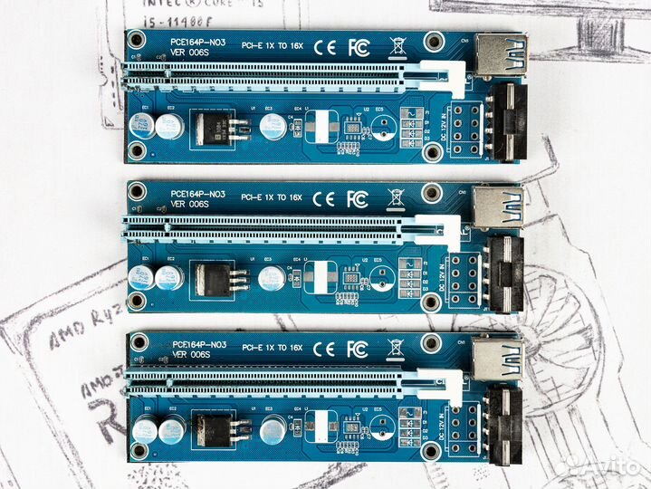 Райзеры для видеокарты PCE164P-N03 VER 0006S