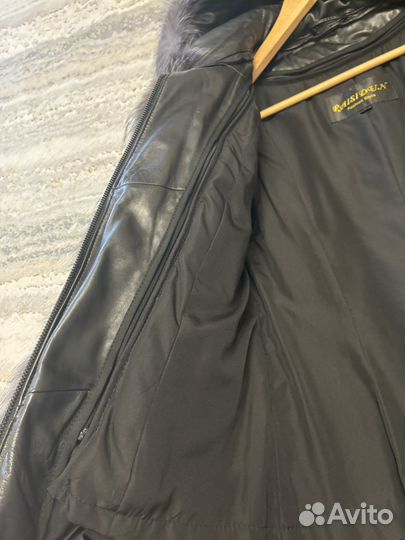 Куртка кожаная женская с мехом 44-46