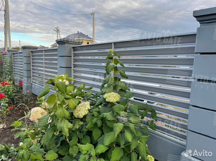 Откатные ворота жалюзи