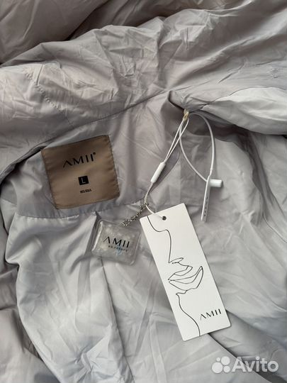 Новый пуховик amii на утином пуху