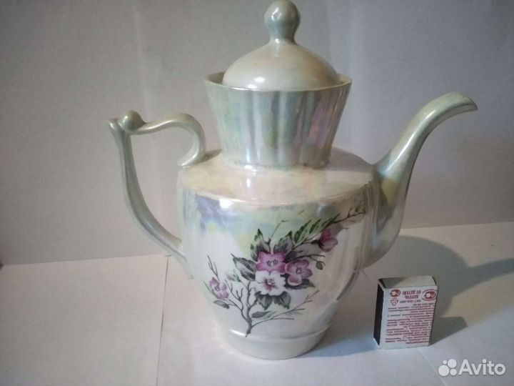 Большой кофейный чайник СССР фарфор