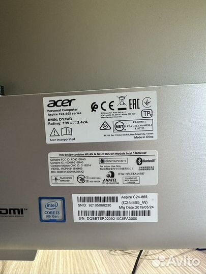 Моноблок acer aspire c24