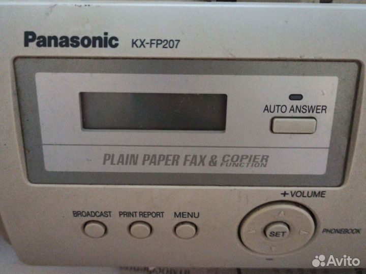 Факс panasonic KX-FP207