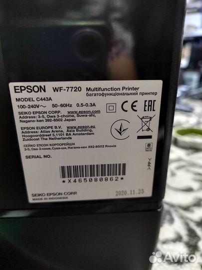 Мфу epson WF-7720 на запчасти