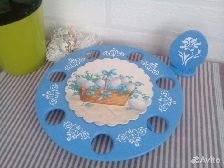 Тарелочка для кулича и пасхальных яиц