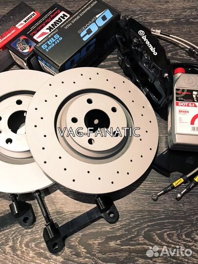 Тормоза Brembo VAG перед 4pot 5/112 340/30