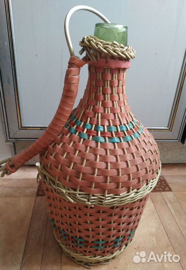 Бутыль под вино в оплетке, 4 литра (СССР)